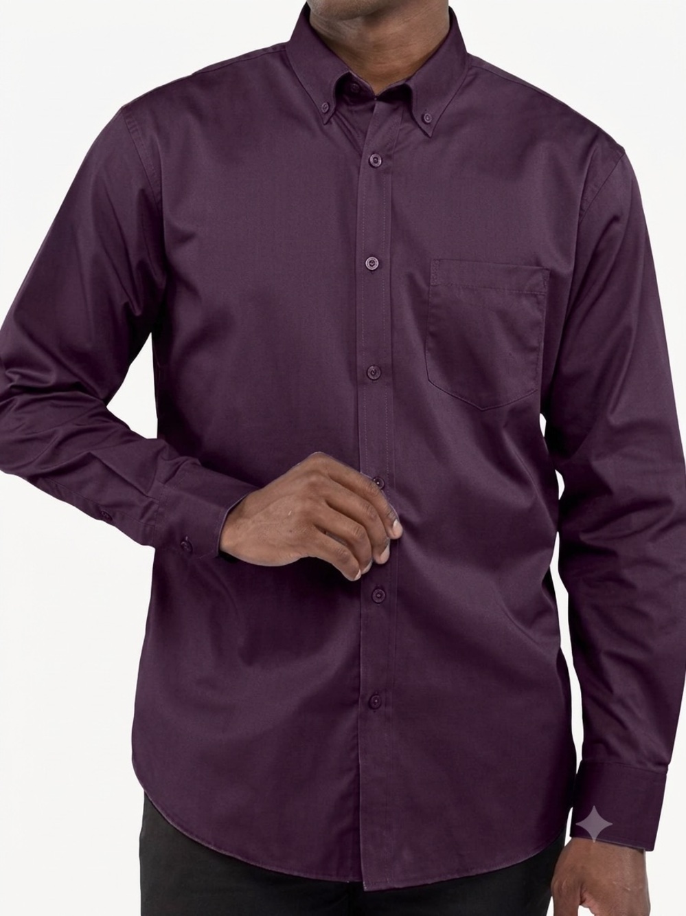 NWT Elevate Wilshire Long Sleeve
Button Up Shirt in Dark Plum Size Small